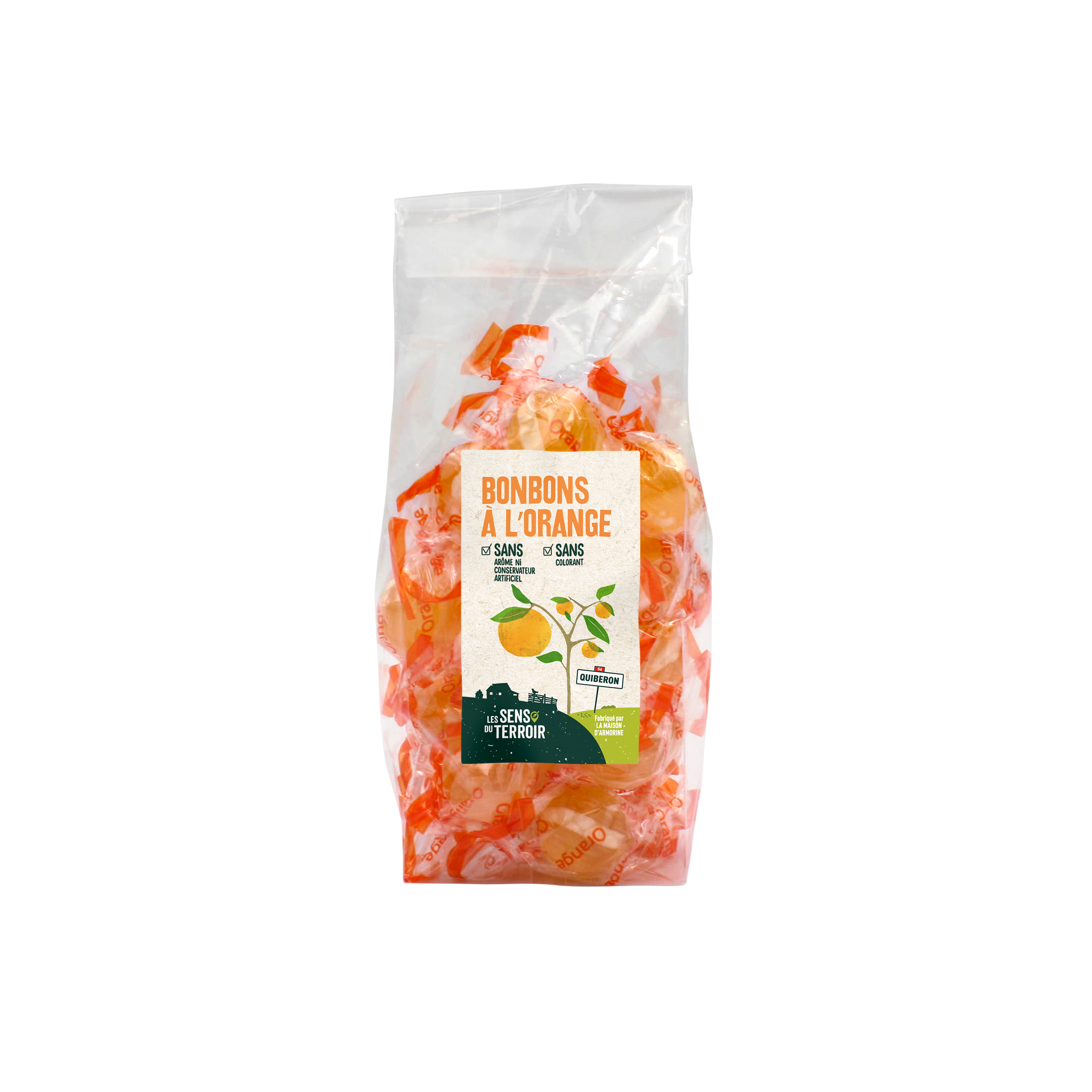 Les Sens du Terroir - Bonbons à l'orange 125 g - Les Sens du Terroir