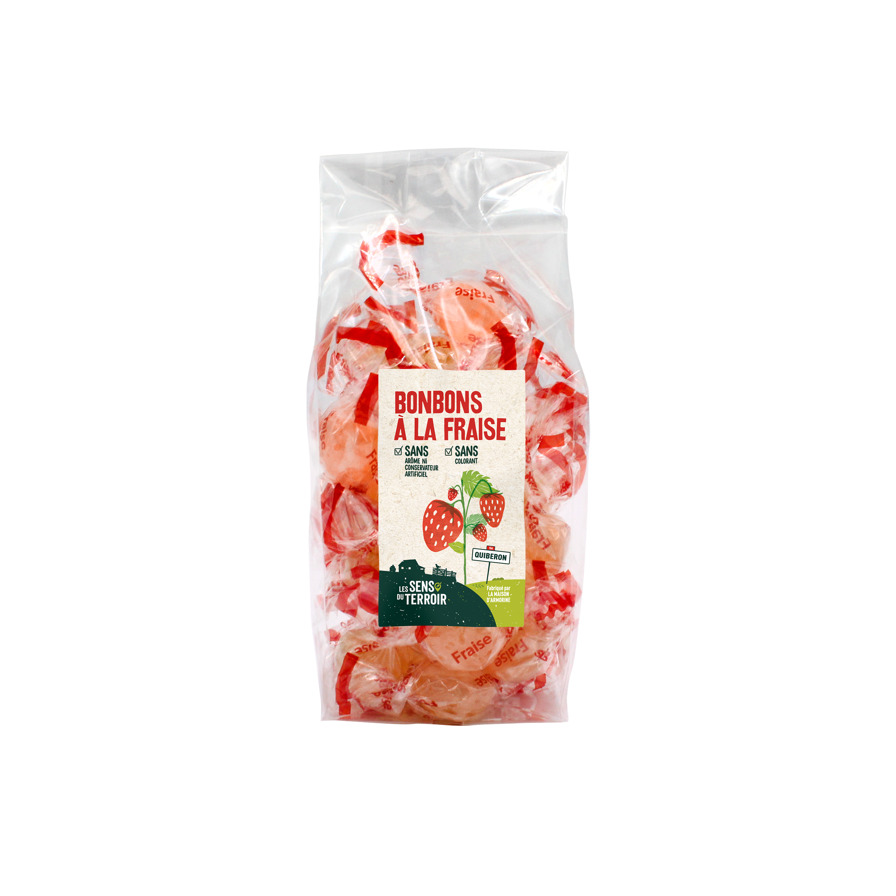 Les Sens du Terroir - Bonbons à la fraise 125 g - Les Sens du Terroir