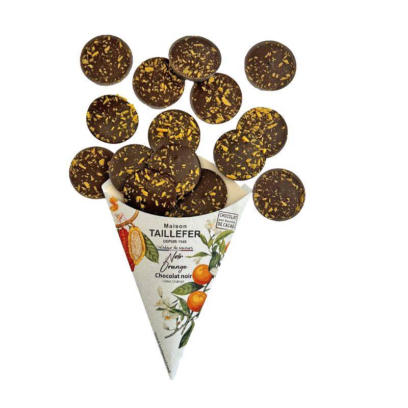 Maison Taillefer - Chocolat noir fourrage orange 130 g - Maison Taillefer