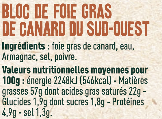 Les Sens du Terroir - Bloque de foie gras del Suroeste IGP 100 g - Les Sens du Terroir - Imagen 3