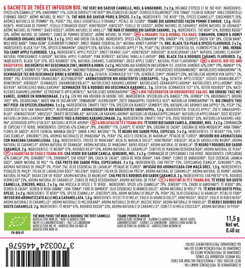Terre d'Oc - Sorpresa de Navidad 6 tés e infusiones bio 11 g- Terre d'Oc - Imagen 3