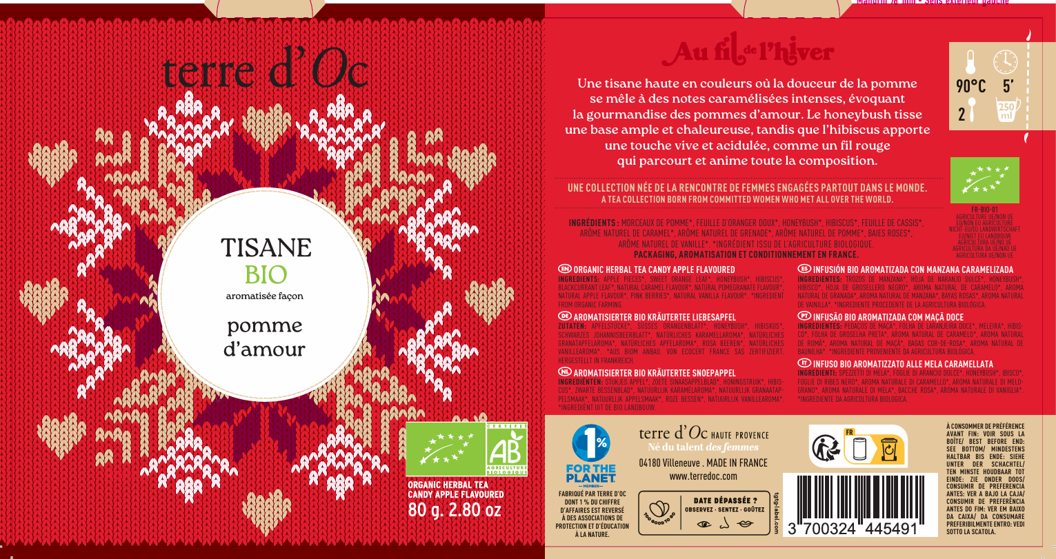 Terre d'Oc - Tisane pomme d'amour 80 g - Terre d'Oc - Image 2