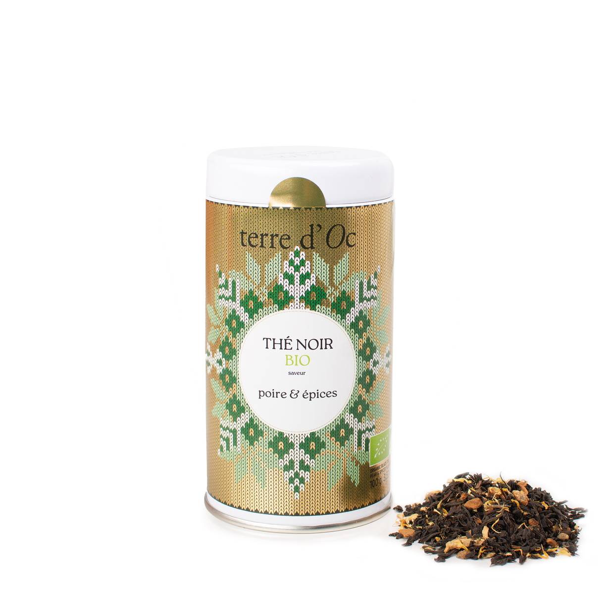 Terre d'Oc - Té negro pera y especias 100 g - Terre d'Oc