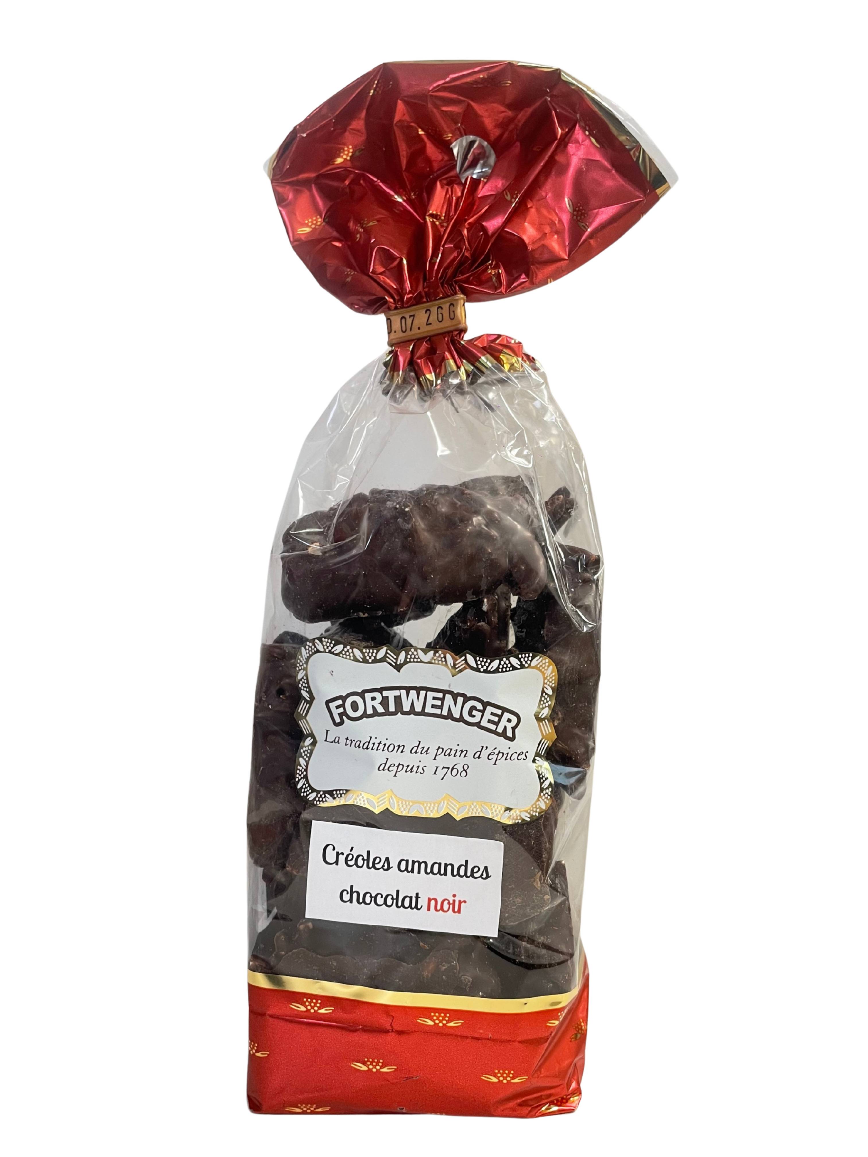 Fortwenger - Créoles aux amandes enrobées de chocolat noir 200 g - Fortwenger