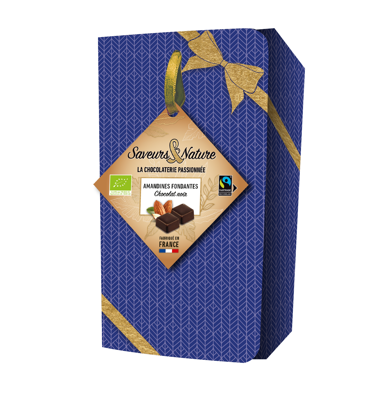 Saveurs et Nature - Ballotin d'amandines enrobées de chocolat noir 144 g - Saveurs et Nature