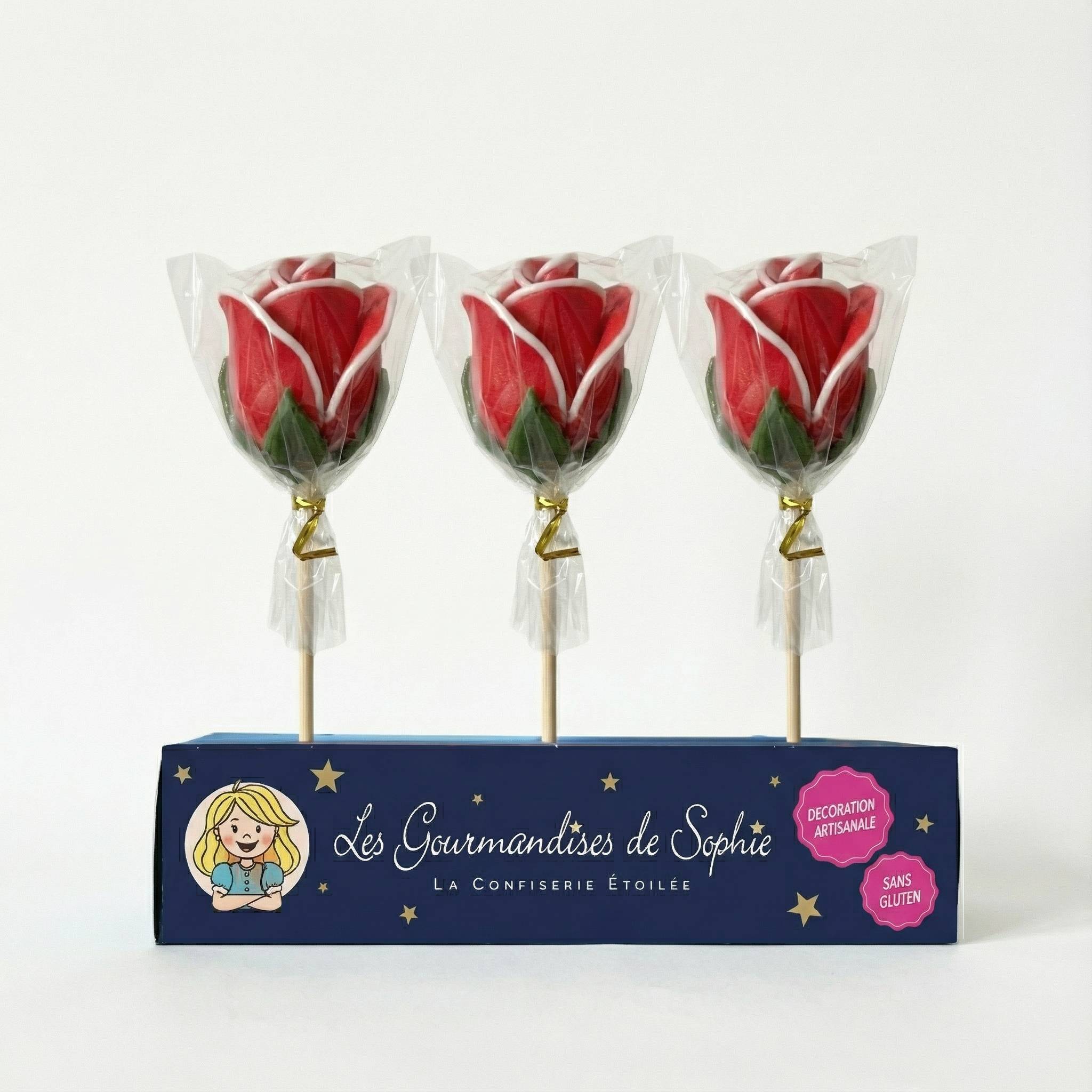 Les Gourmandises de Sophie - Sucette Rose 70 g - Les Gourmandises de Sophie