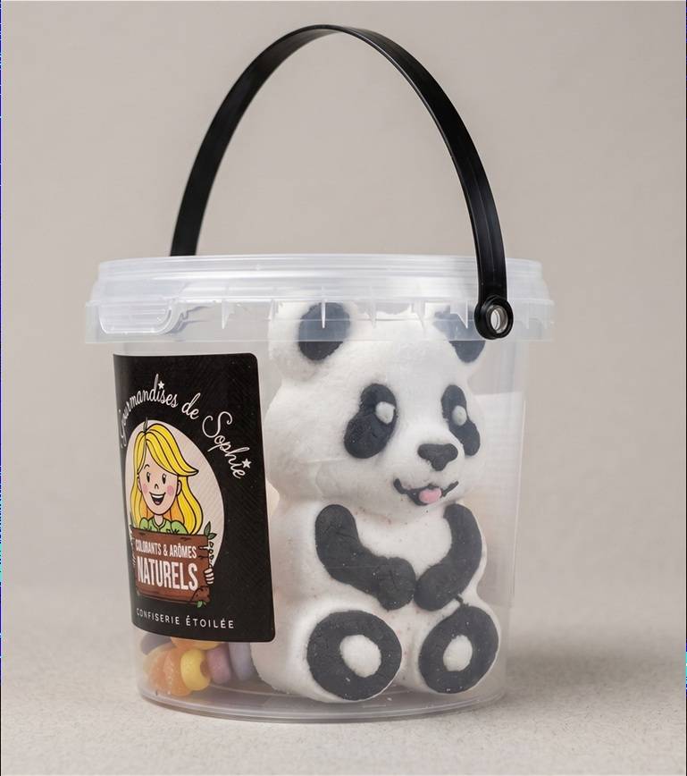 Les Gourmandises de Sophie - Seau Panda 150 g - Les Gourmandises de Sophie